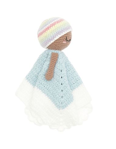 Haakpakket knuffeldeken - Pastel regenboog
