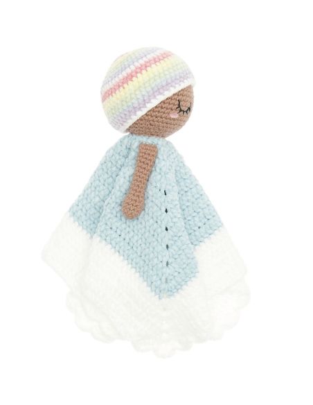 Haakpakket knuffeldeken - Pastel regenboog