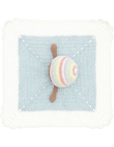 Haakpakket knuffeldeken - Pastel regenboog