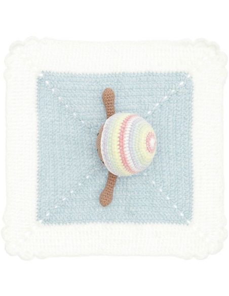 Haakpakket knuffeldeken - Pastel regenboog