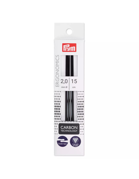 Prym Ergonomics breinaalden met 2 punten van koolstof