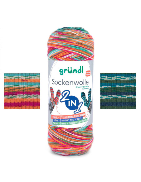 Hot Socks kleur Gründl sokkenwol
