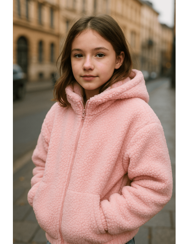 Fleece stof - Babyroze