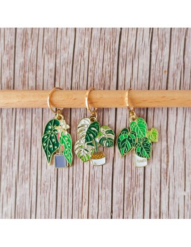 Set van 3 steekmarkeerders - Monstera
