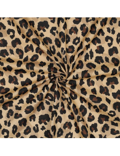 Dieren katoenen voile stof - Camel