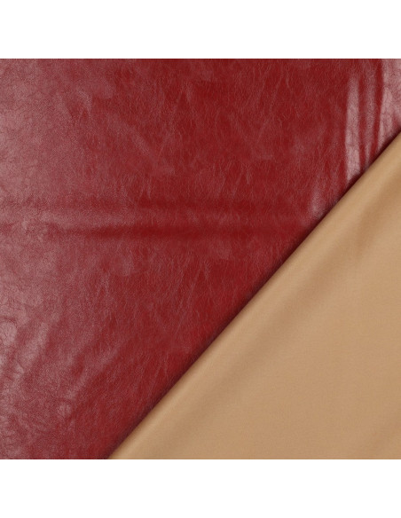 Glanzende stretch imitatiestof voor kleding - Rood