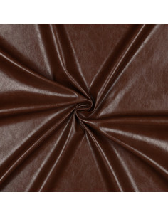 Glanzende stretch imitatiestof voor kleding - Bruin