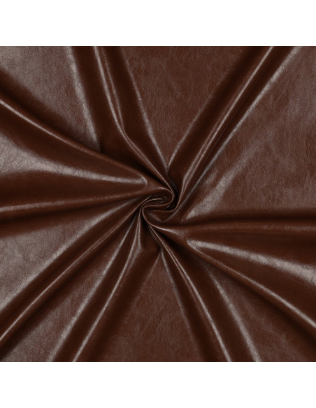 Glanzende stretch imitatiestof voor kleding - Bruin