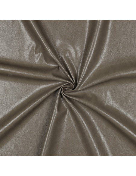 Glanzende stretch imitatiestof voor kleding - Taupe
