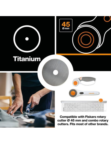 Fiskars Titanium roterend mes Ø45 mm