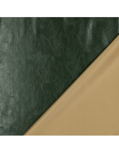 Glanzende stretch imitatiestof voor kleding - Engels groen