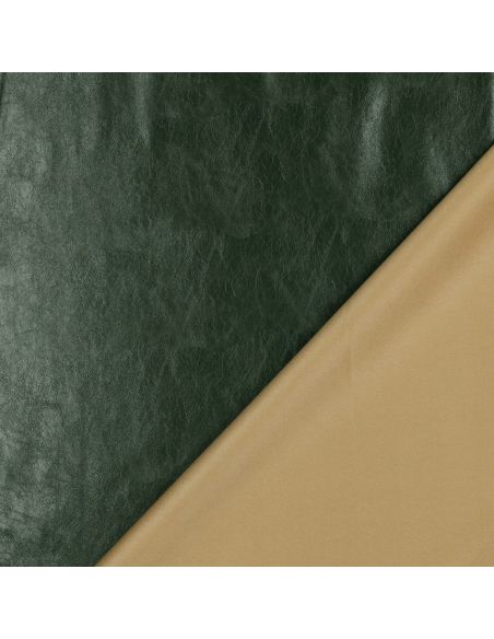 Glanzende stretch imitatiestof voor kleding - Engels groen