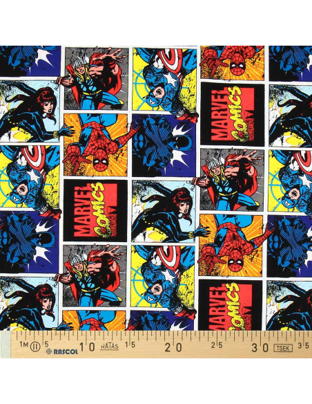 Avengers jersey stof - Superhelden