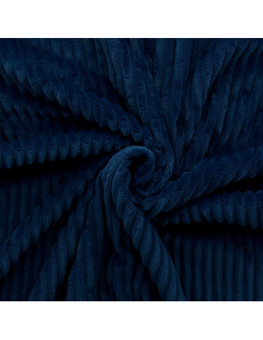 Minky ribstof - Marineblauw