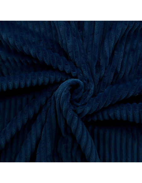 Minky ribstof - Marineblauw