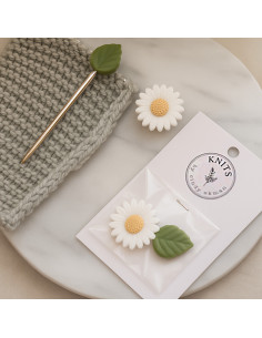 Wolstoppen voor breinaalden - Witte margriet