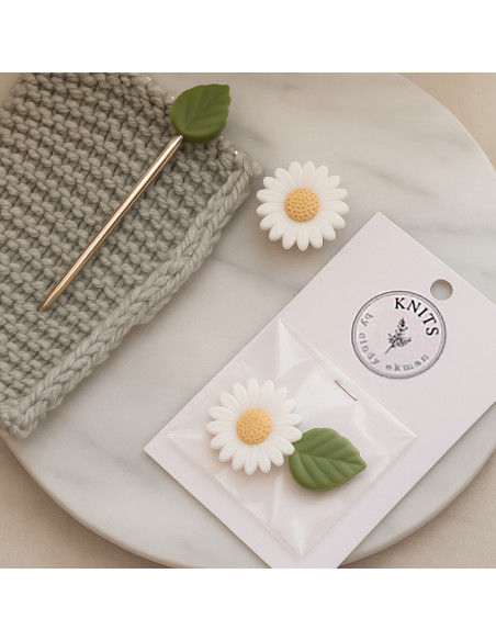 Wolstoppen voor breinaalden - Witte margriet