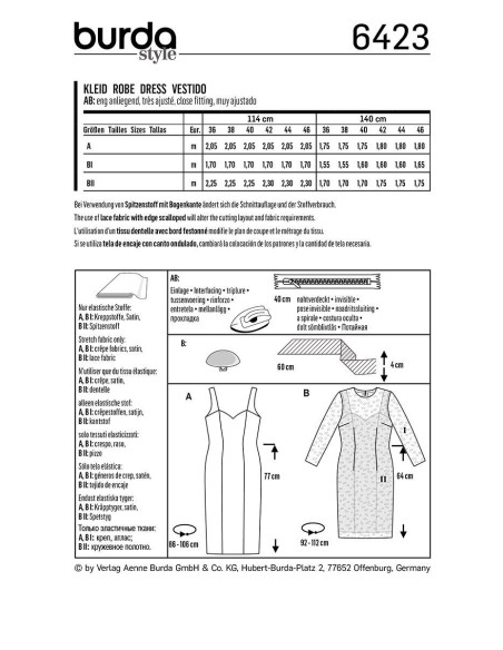 Jurkpatroon - Burda 6423