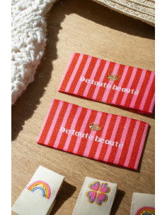 Set van 6 opnaaibare labels - Assortiment Lucky charm 2