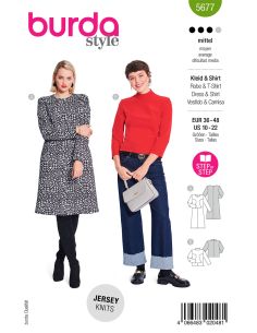 Jurk en T-shirt patroon - Burda 5677