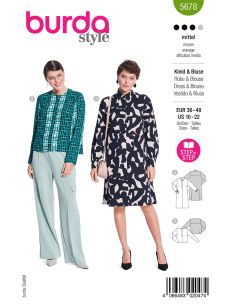 Jurk- en blousepatroon - Burda 5678