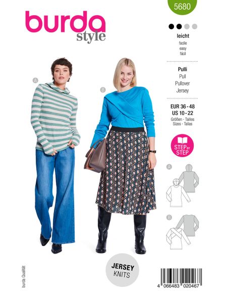 Trui- en T-shirtpatroon - Burda 5680