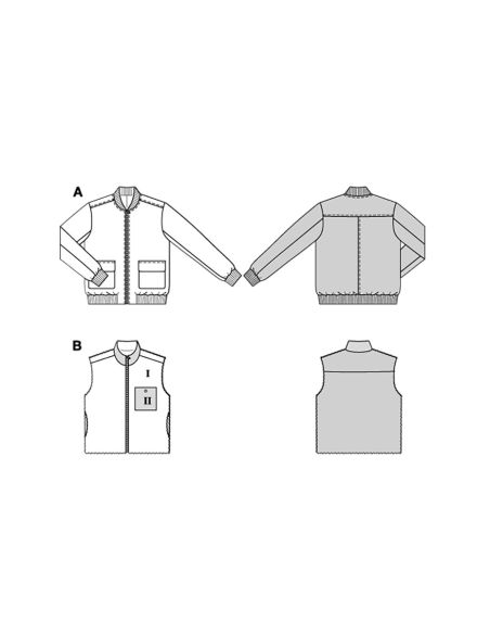 Jas- en vestpatroon - Burda 5681