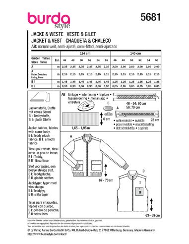 Jas- en vestpatroon - Burda 5681