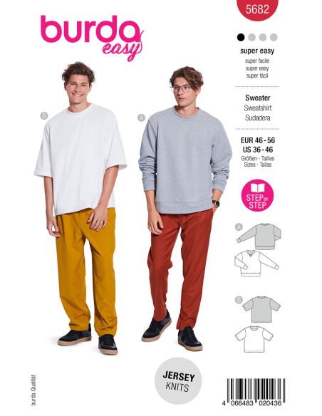T-shirt patroon - Burda 5682