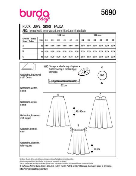 Rokpatroon - Burda 5690