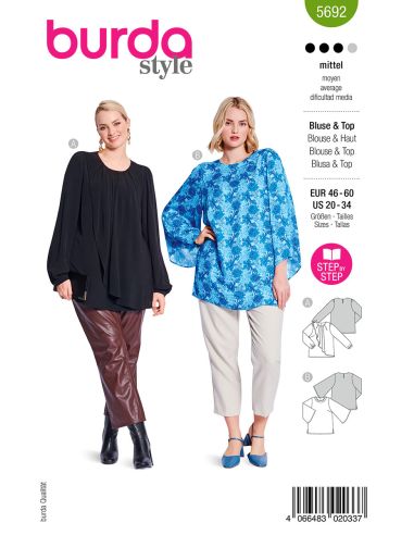 Blousepatroon - Burda 5692