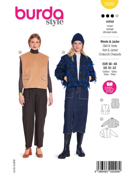 Vest patroon - Burda 5698
