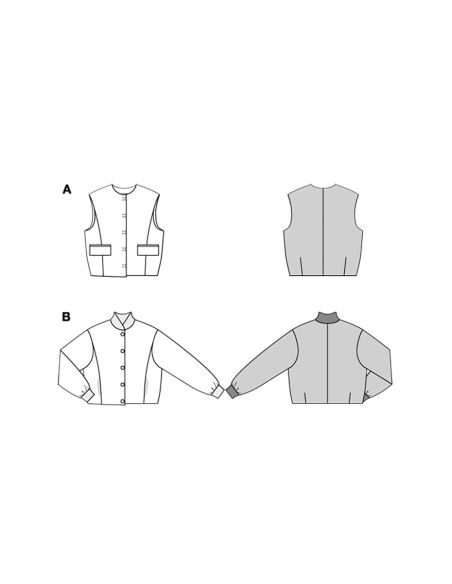 Vest patroon - Burda 5698