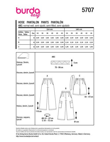 Broekpatroon - Burda 5707