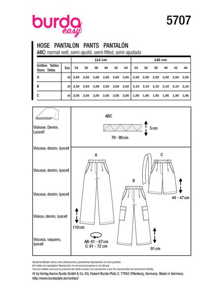 Broekpatroon - Burda 5707