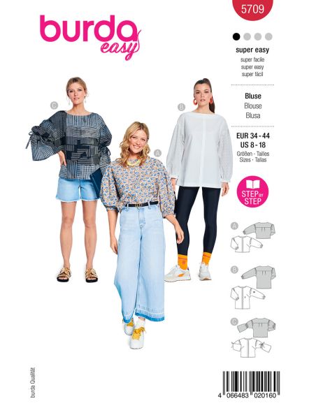 Blousepatroon - Burda 5709