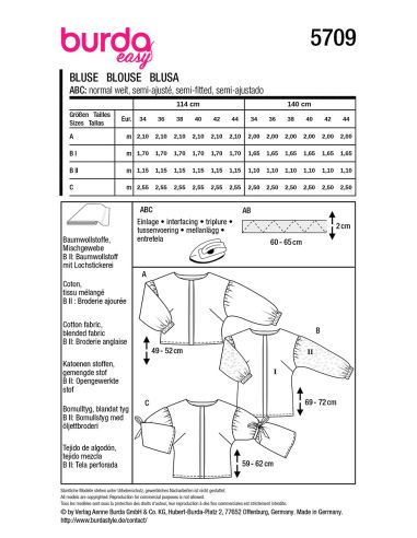Blousepatroon - Burda 5709