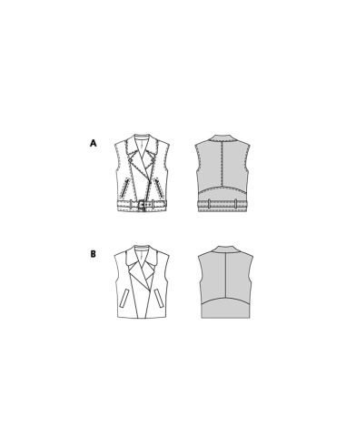 Vest patroon - Burda 5714