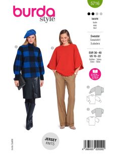 Sweatshirt patroon - Burda 5716