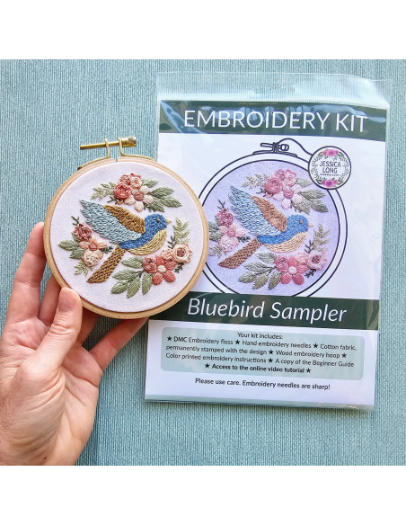 Borduurpakket - Bluebird Sampler