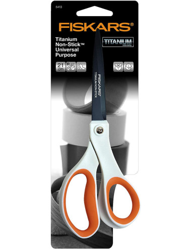 Fiskars titanium anti-aanbak universele schaar 21 cm