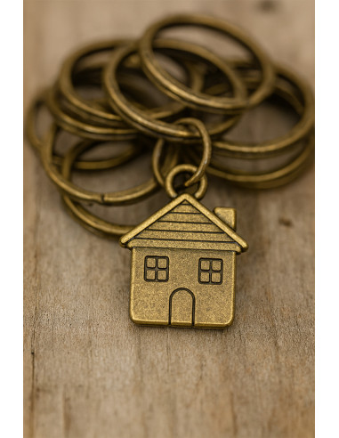 Anneaux brisés porte-clés 30 mm bronze