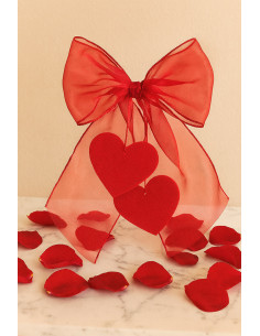 Organza stof - Rood 2