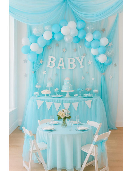Organza stof - Babyblauw
