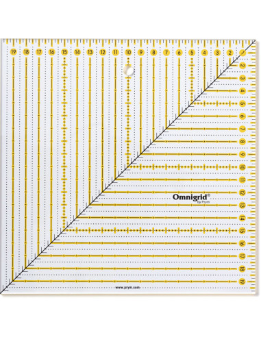 Omnigrid patchwork liniaal vierkant 20 x 20 cm