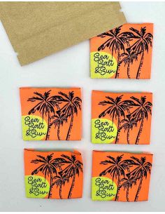 Set van 5 geweven labels om op te naaien Sea Salt & Sun 2