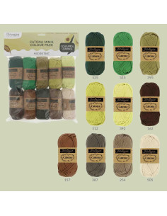 Zakje met 10 bollen Scheepjes Catona Colour Pack - Avocado Toast 2