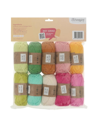 Sachet de 10 pelotes Scheepjes Catona Colour Pack - Creamsicle