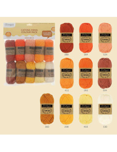 Zakje met 10 bollen Scheepjes Catona Colour Pack - Crème brûlée 2