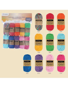 Zakje met 10 bollen Scheepjes Catona Colour Pack - Fruit Platter 2